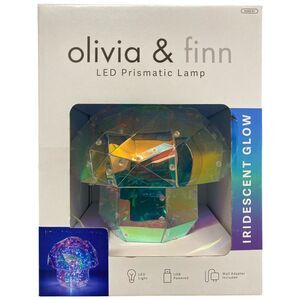 Olivia & Finn Kid's LED Prismatic Iridescent Glow Lamp - Mushroom